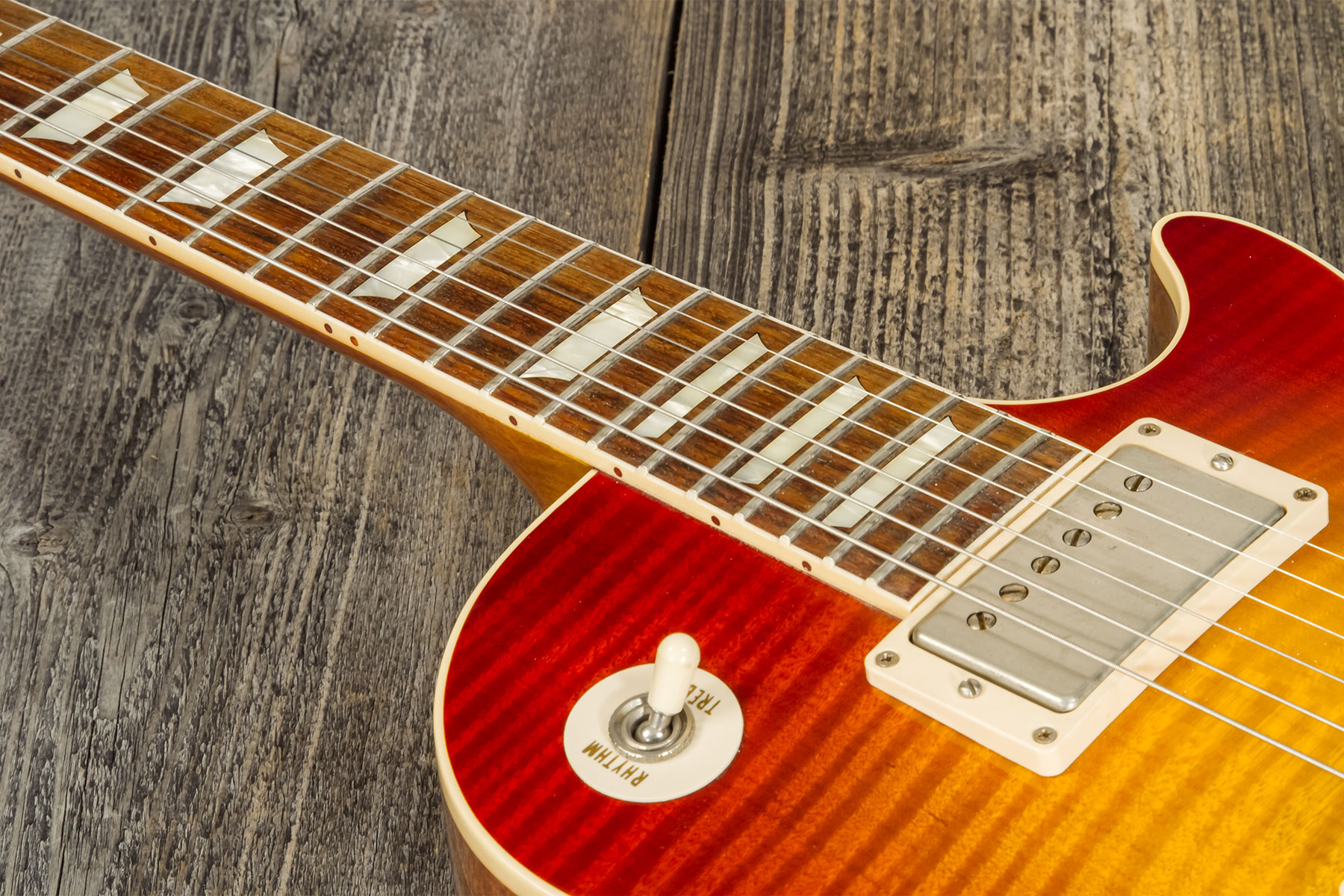 Gibson Custom Shop M2m Les Paul Standard 1959 2h Ht Rw #93133 - Vos Amber Burst - Enkel gesneden elektrische gitaar - Variation 4