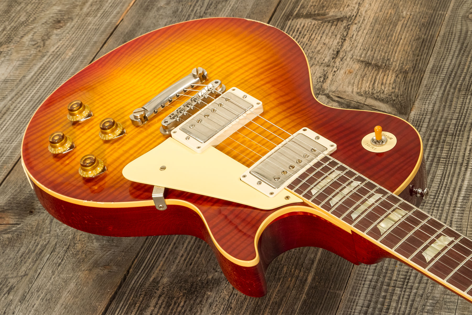 Gibson Custom Shop M2m Les Paul Standard 1959 2h Ht Rw #932609 - Murphy Lab Light Aged Royal Tea Burst - Enkel gesneden elektrische gitaar - Variation