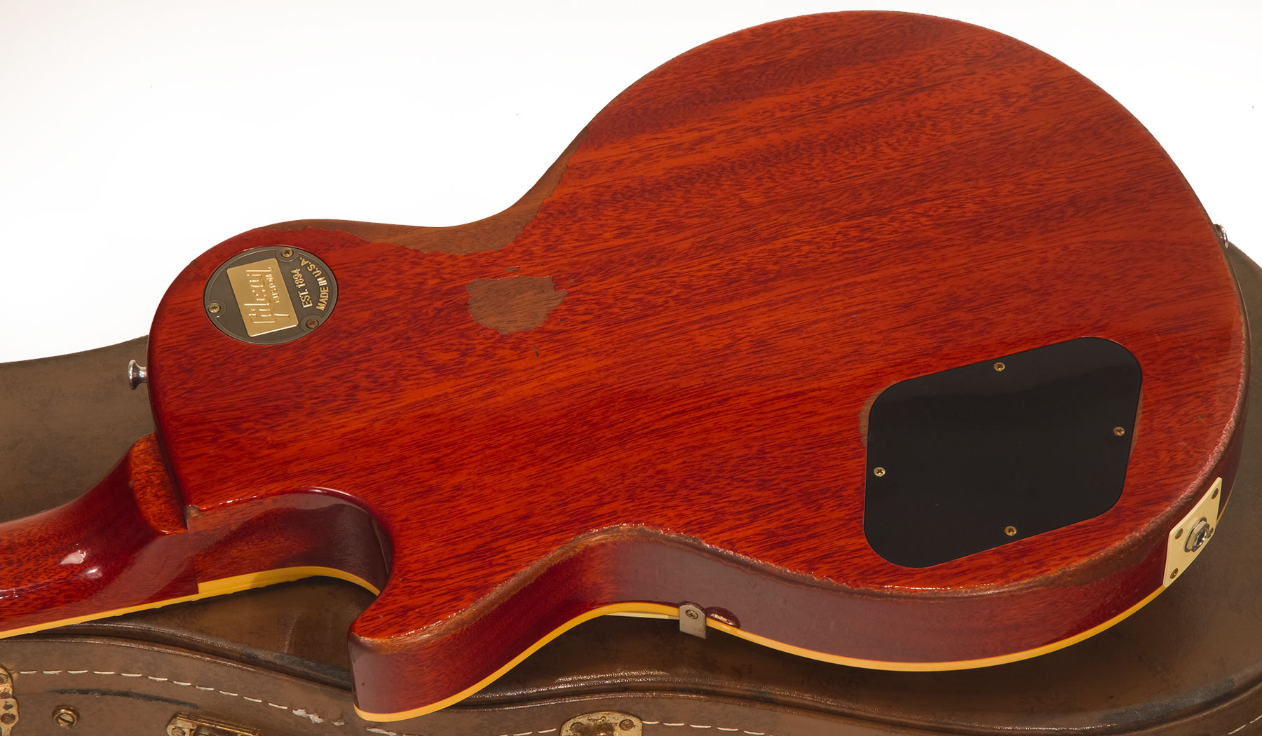 Gibson Custom Shop M2m Les Paul Standard 1959 2h Ht Rw #983303 - Ultra Aged New Orange Sunset Fade - Enkel gesneden elektrische gitaar - Variation 3
