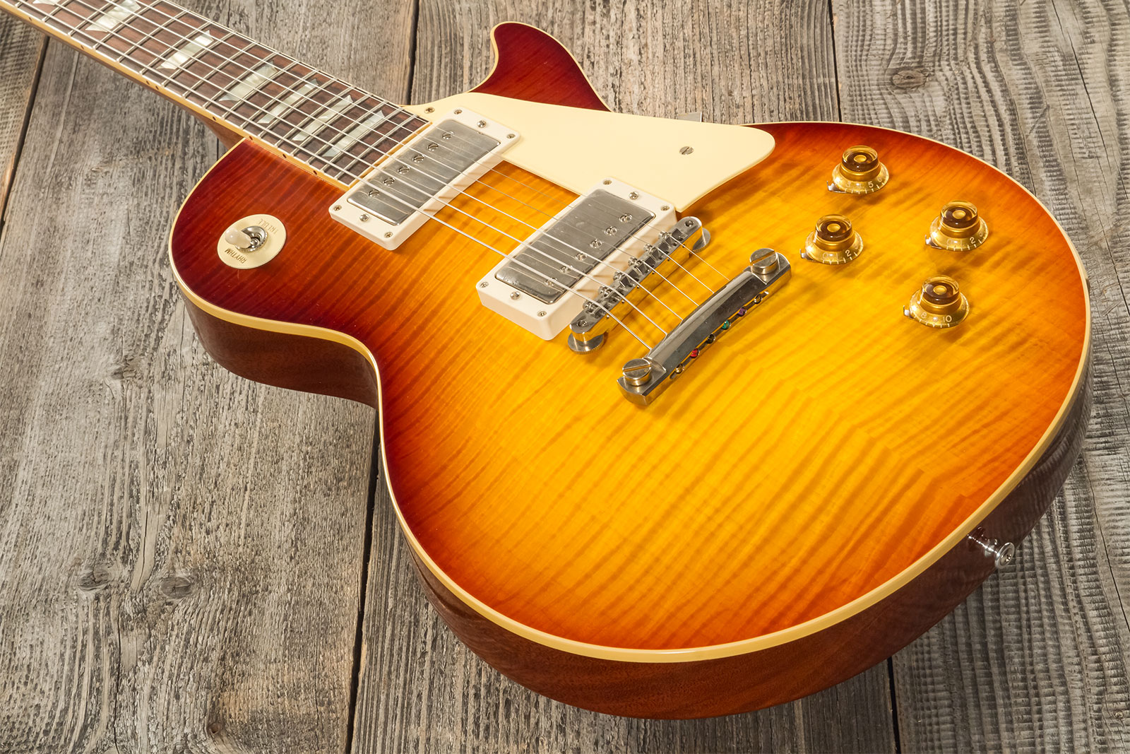 Gibson Custom Shop M2m Les Paul Standard 1959 Reissue 2h Ht Rw #932118 - Murphy Lab Ultra Light Aged Slow Iced Tea Fade - Enkel gesneden elektrische g