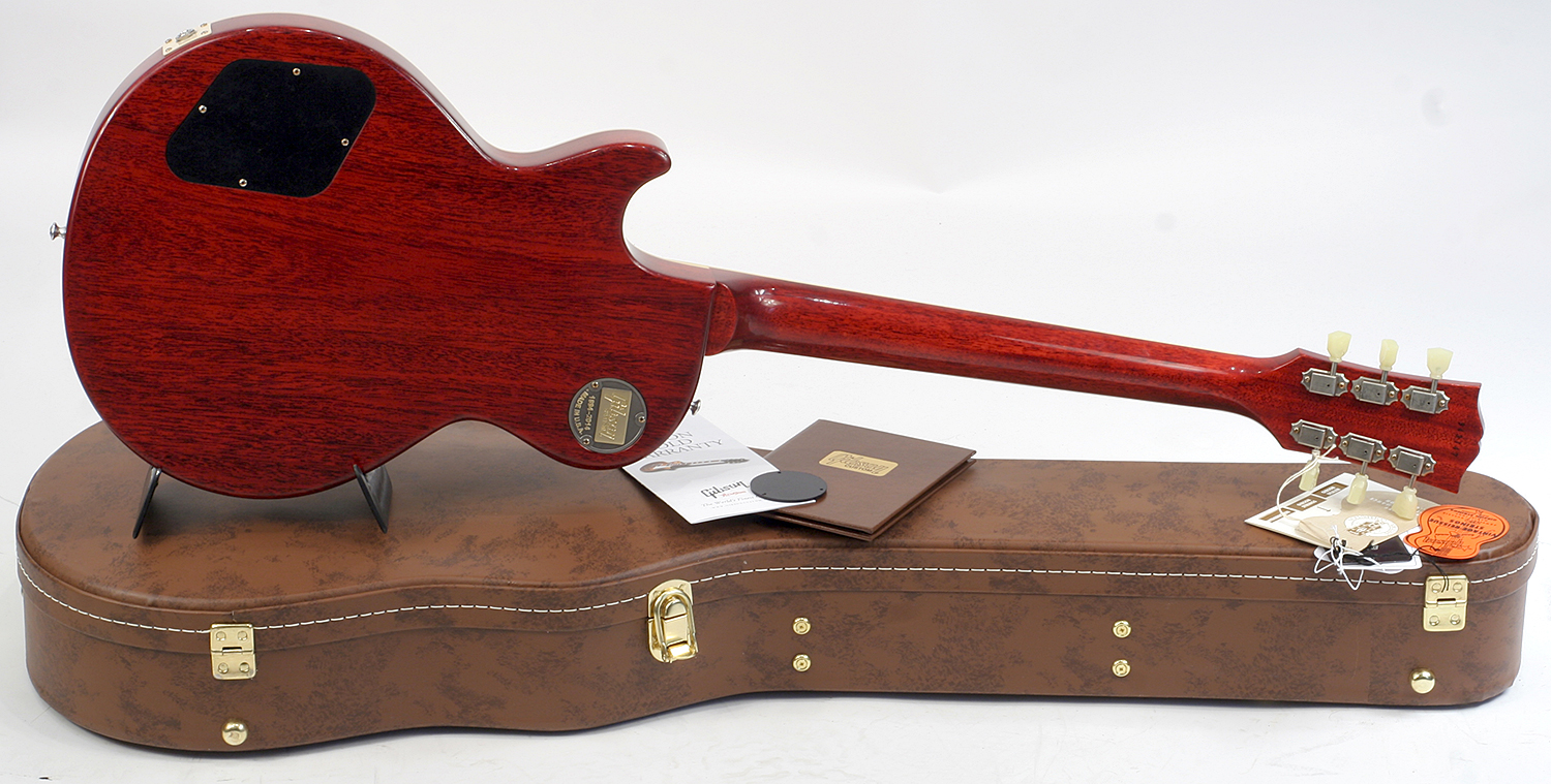 Gibson Custom Shop M2m Les Paul Standard 1959 Reissue 2h Ht Rw #943147 - Vos Red Tiger - Enkel gesneden elektrische gitaar - Variation 2