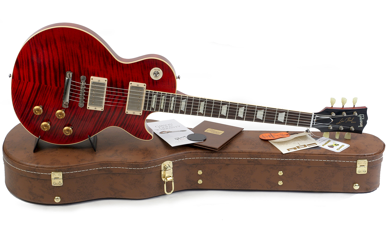 Gibson Custom Shop M2m Les Paul Standard 1959 Reissue 2h Ht Rw #943147 - Vos Red Tiger - Enkel gesneden elektrische gitaar - Variation 1