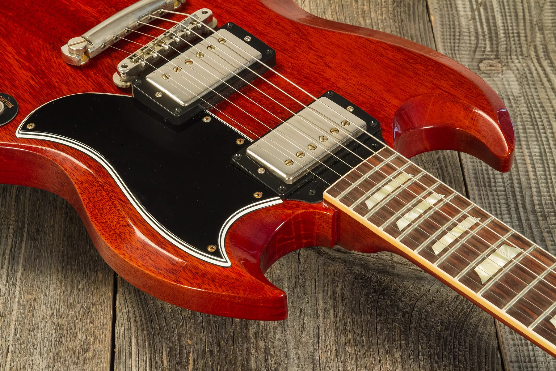 Gibson Custom Shop M2m Sg Standard 1961 Reissue 2h Ht Rw #400651 - Murphy Lab Ultra Light Aged Vintage Cherry - Guitarra eléctrica de doble corte. - V