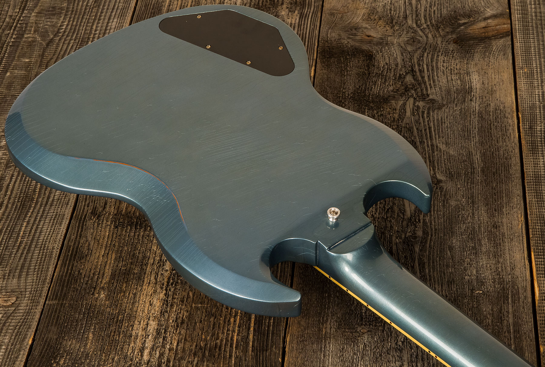 Gibson Custom Shop Murphy Lab Sg Standard 1964 Reissue 2h Ht Rw #009262 - Light Aged Pelham Blue - Guitarra eléctrica de doble corte. - Variation 2