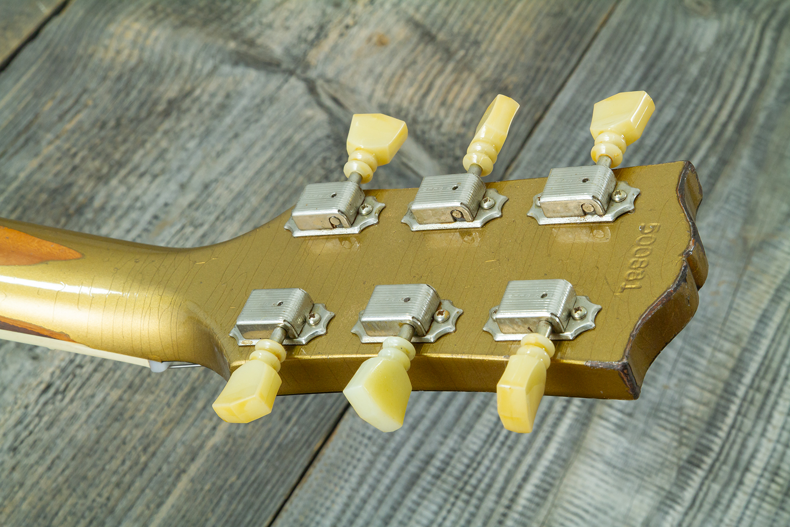 Gibson Custom Shop Sg Standard 1961 Reissue 2h Ht Rw #500881 - Murphy Lab Ultra Heavy Aged Double Gold - Double cut gitaar - Variation 15