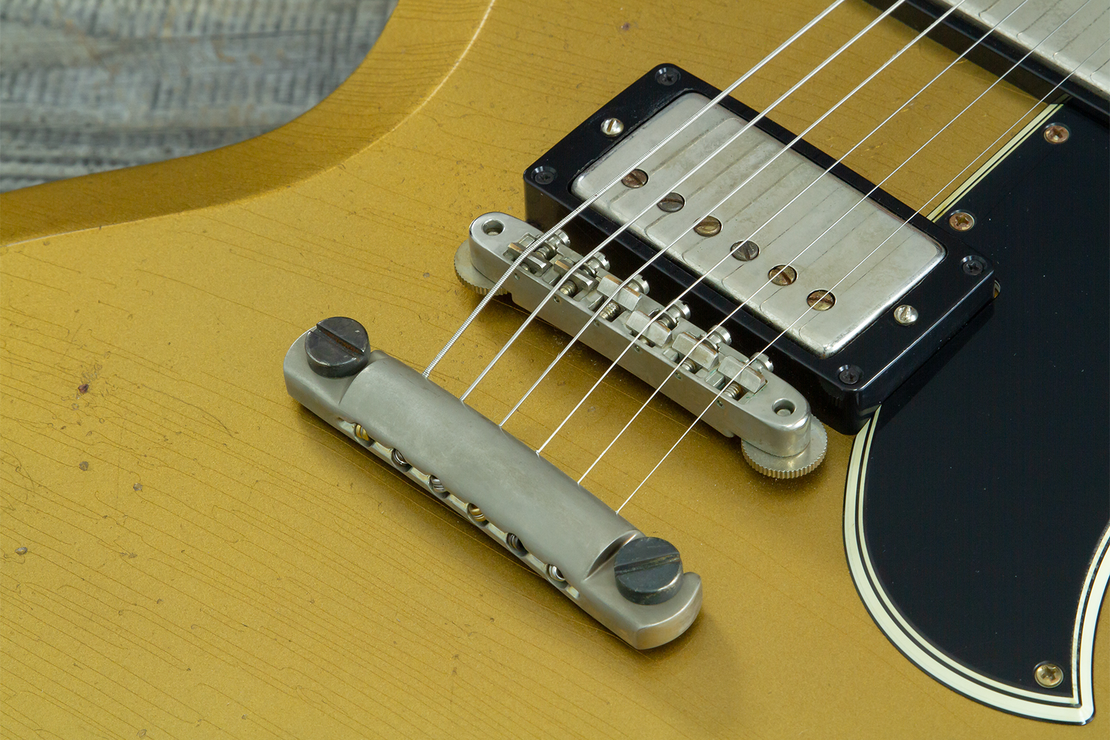 Gibson Custom Shop Sg Standard 1961 Reissue 2h Ht Rw #500881 - Murphy Lab Ultra Heavy Aged Double Gold - Double cut gitaar - Variation 6