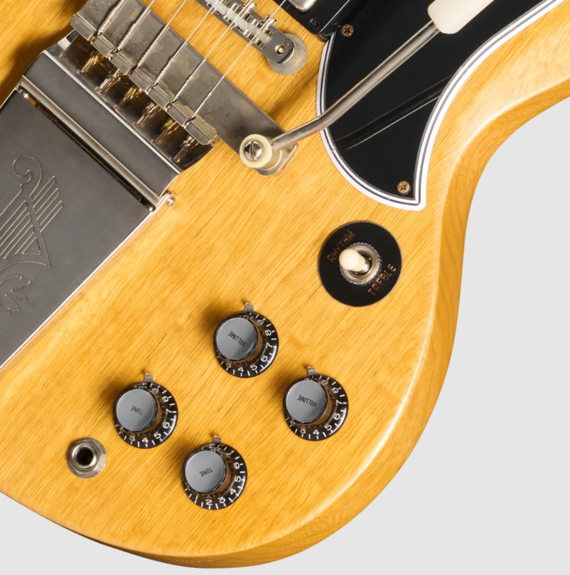 Gibson Custom Shop Sg Standard Reissue 1964 Korina Le Ltd 2h Trem Eb - Vos Antique Natural - Double cut gitaar - Variation 3