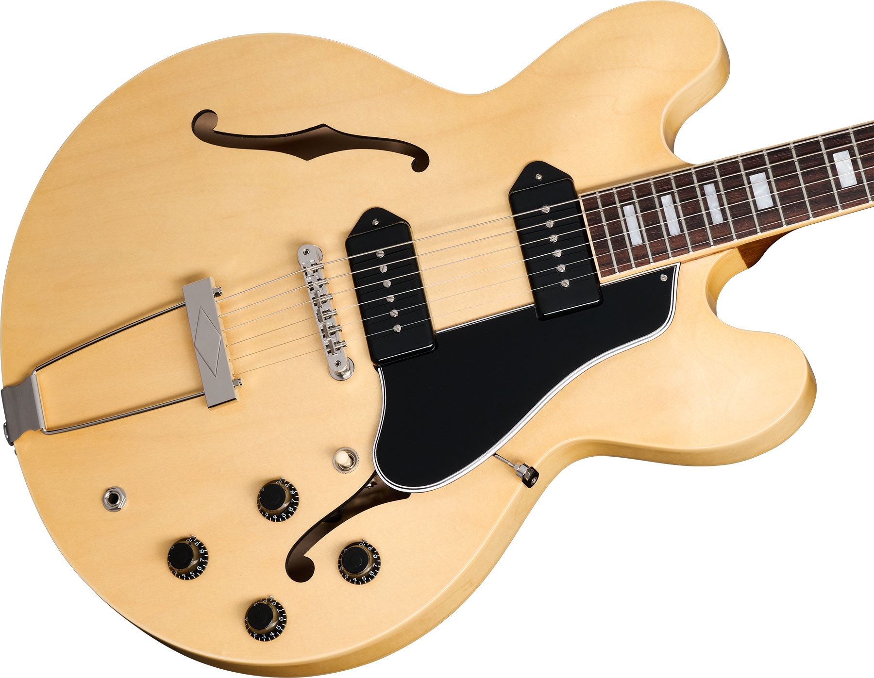 Gibson Es-330 2s P90 Ht Rw - Antique Natural - Semi hollow elektriche gitaar - Variation 3