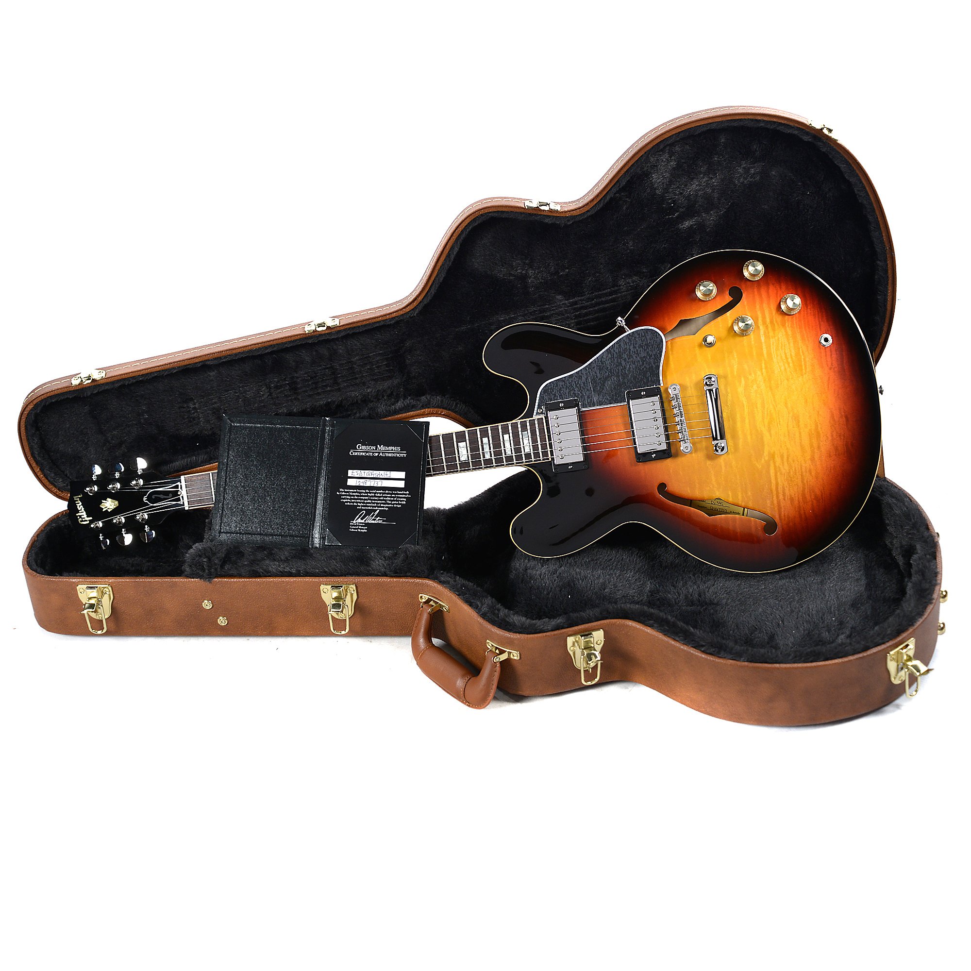 Gibson Es-335 Figured 2018 Ltd - Antique Sunset Burst - Semi hollow elektriche gitaar - Variation 5