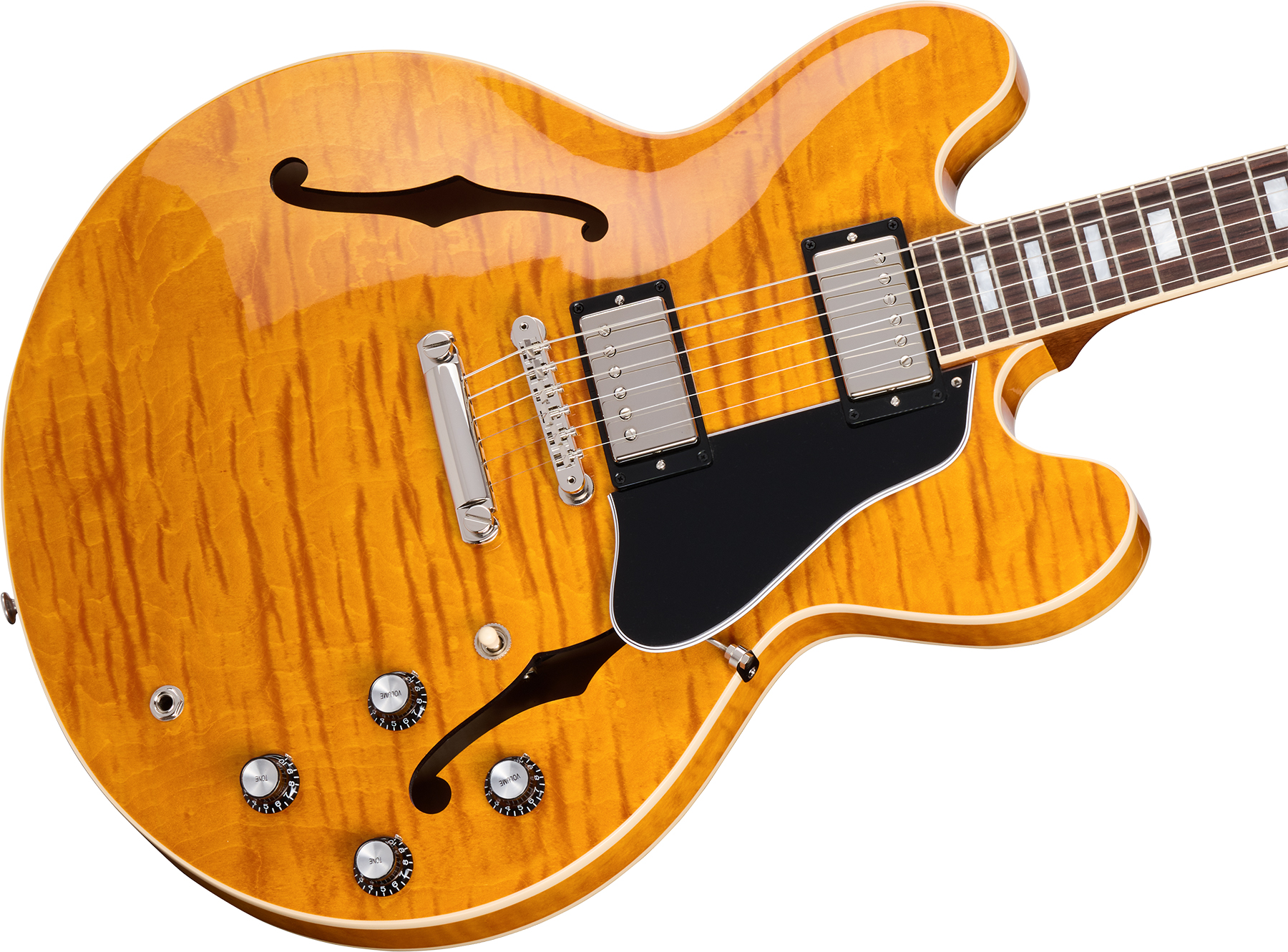 Gibson Es-335 Figured Original Custom Color 2h Ht Rw - Honey Amber - Semi hollow elektriche gitaar - Variation 3