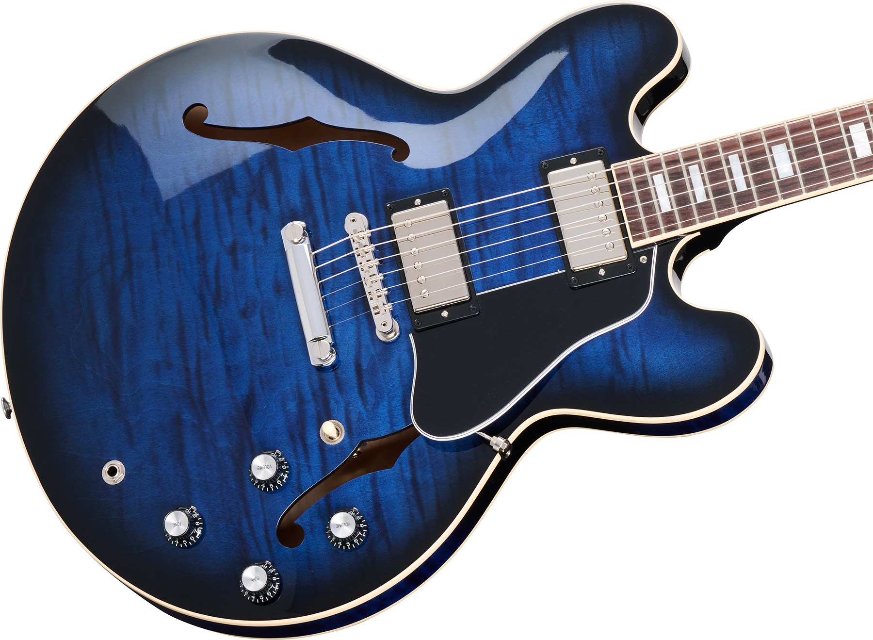 Gibson Es-335 Figured Original Custom Color 2h Ht Rw - Deep Ocean Burst - Semi hollow elektriche gitaar - Variation 3