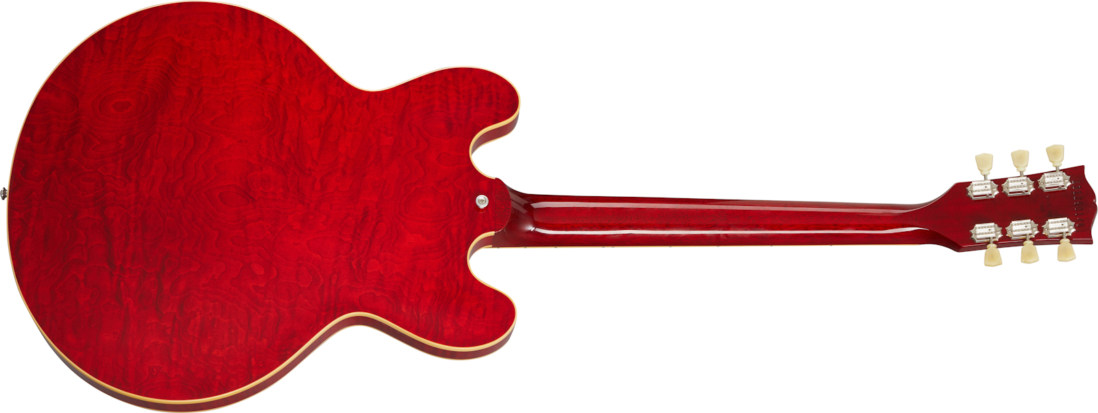 Gibson Es-335 Figured Lh Original Gaucher 2h Ht Rw - Sixties Cherry - Linkshandige elektrische gitaar - Variation 2