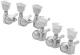 Grover Modern Keystone Machine Heads - Nickel