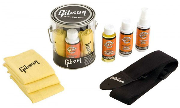 Gibson Guitar Care Pack 3 Flacons 3 Chiffons 2 Courroies - Care & Cleaning Gitaar - Variation 1