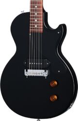 Enkel gesneden elektrische gitaar Gibson Charlie Starr Les Paul Junior Ltd - ebony satin