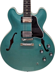 Semi hollow elektriche gitaar Gibson Custom Shop 1961 ES-335 Reissue - Murphy lab inverness green sparkle