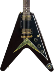 Retro-rock elektrische gitaar Gibson Custom Shop 1958 Mahogany Flying V Reissue - Vos oxblood 