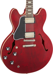 Linkshandige elektrische gitaar Gibson Custom Shop Historic 1964 ES-335 Reissue LH - Vos sixties cherry