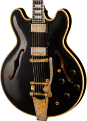 Semi hollow elektriche gitaar Gibson Custom Shop Keith Richards 1960 ES-355 Collector's Edition Signed #KRSL131 - Murphy lab aged ebony