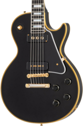 Enkel gesneden elektrische gitaar Gibson Custom Shop 1954 Les Paul Custom Black Beauty Reissue - Vos ebony