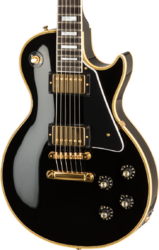 Enkel gesneden elektrische gitaar Gibson Custom Shop 1968 Les Paul Custom Reissue - Ebony