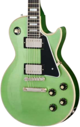 Single cut gitaar Gibson Custom Shop Custom 1968 Les Paul Custom Reissue - Murphy lab aged jade green