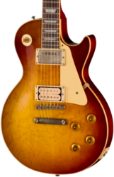 Single cut gitaar  Gibson Custom Shop LE 1959 Les Paul Standard Reissue Birdseye Maple Top Ltd - Murphy lab light aged peach tea burst