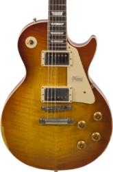 Enkel gesneden elektrische gitaar Gibson Custom Shop M2M 1958 Les Paul Standard #88149 - Heavy aged kentucky bourbon fade