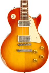 Enkel gesneden elektrische gitaar Gibson Custom Shop M2M 1958 Les Paul Standard #891404 - Heavy aged '58 burst