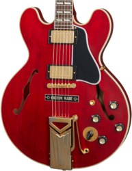 Semi hollow elektriche gitaar Gibson Custom Shop Marcus King 1962 ES-345 With Sideways Vibrola - VOS Sixties Cherry