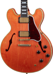 Semi hollow elektriche gitaar Gibson Custom Shop Murphy Lab 1959 ES-355 Reissue - Light aged watermelon red 