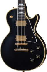 Enkel gesneden elektrische gitaar Gibson Custom Shop Murphy Lab 1968 Les Paul Custom Reissue - Ultra light aged ebony