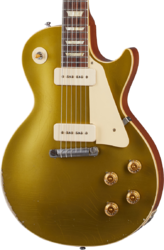 Enkel gesneden elektrische gitaar Gibson Custom Shop Murphy Lab 1954 Les Paul Goldtop Reissue - Heavy aged double gold