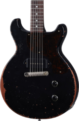 Guitarra eléctrica de doble corte. Gibson Custom Shop Murphy Lab 1960 Les Paul Junior Double Cut Reissue - Ultra heavy aged ebony 
