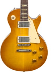 Enkel gesneden elektrische gitaar Gibson Custom Shop Murphy Lab 1958 Les Paul Standard Reissue #821279 - Light aged lemon burst
