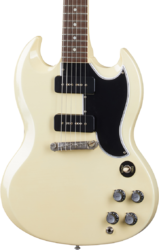 Guitarra eléctrica de doble corte. Gibson Custom Shop Murphy Lab 1963 SG Special Reissue - Ultra light aged classic white