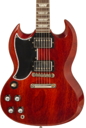 Guitarra eléctrica de doble corte. Gibson Custom Shop 1961 SG Standard Reissue Stop Bar LH #400261 - Vos cherry red