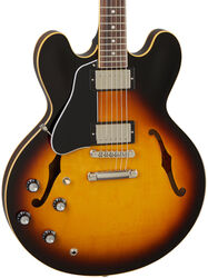 Linkshandige elektrische gitaar Gibson ES-335 LH - Vintage burst