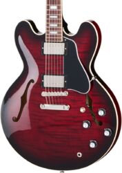 Semi hollow elektriche gitaar Gibson ES-335 Figured Custom Color - Blood moon burst