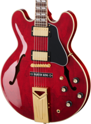Semi hollow elektriche gitaar Gibson Marcus King ES-345 With Fixed Vibrola - Sixties cherry