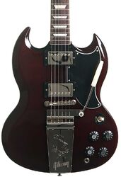 Double cut gitaar Gibson SG Standard '61 Maestro Vibrola T-Type - aged cherry