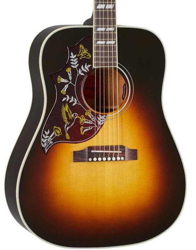 Linkshandige folkgitaar Gibson Hummingbird Standard LH - vintage sunburst