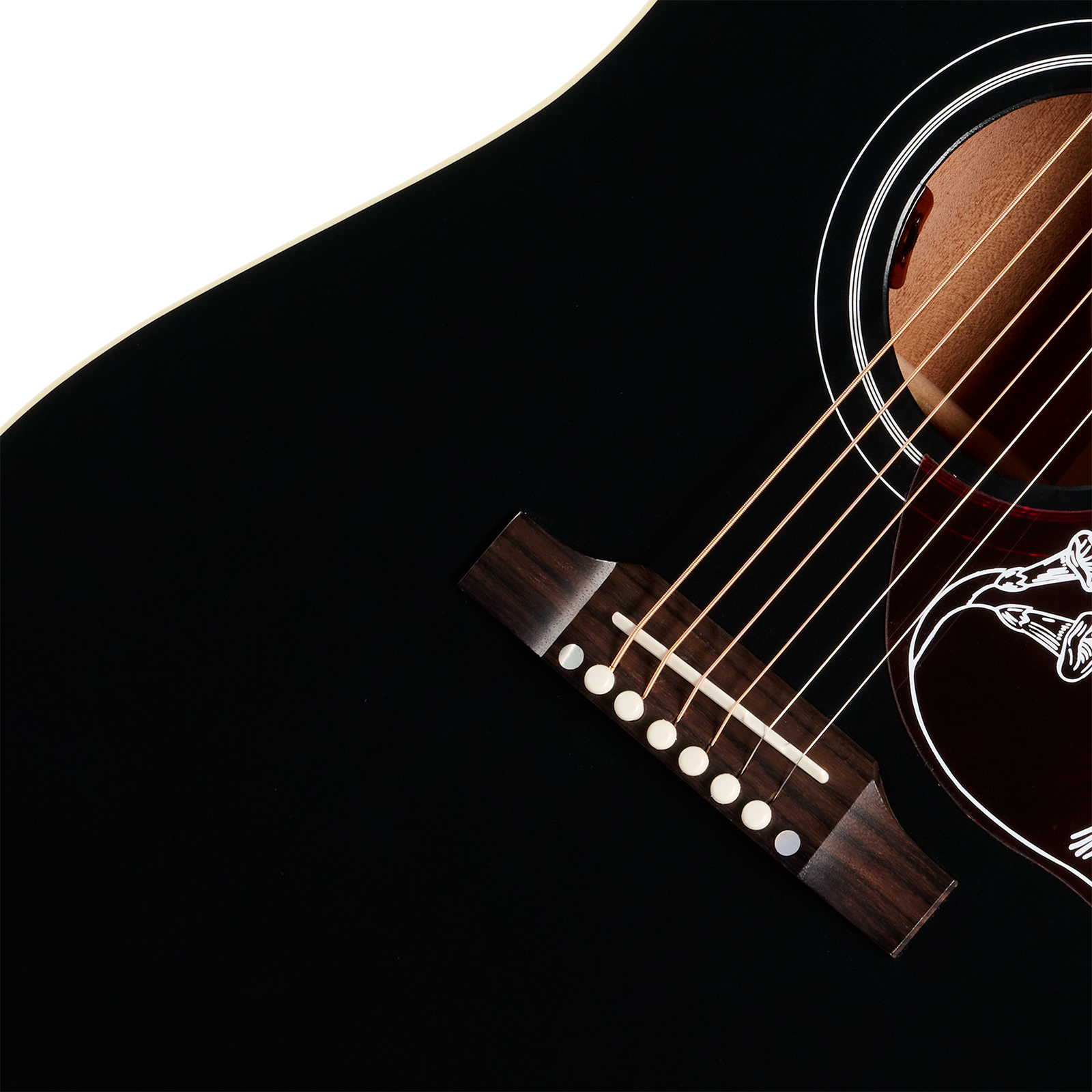 Gibson Hummingbird Special Modern Dreadnought Cbd Epicea Acajou Rw - Satin Ebony - Folk gitaar - Variation 3