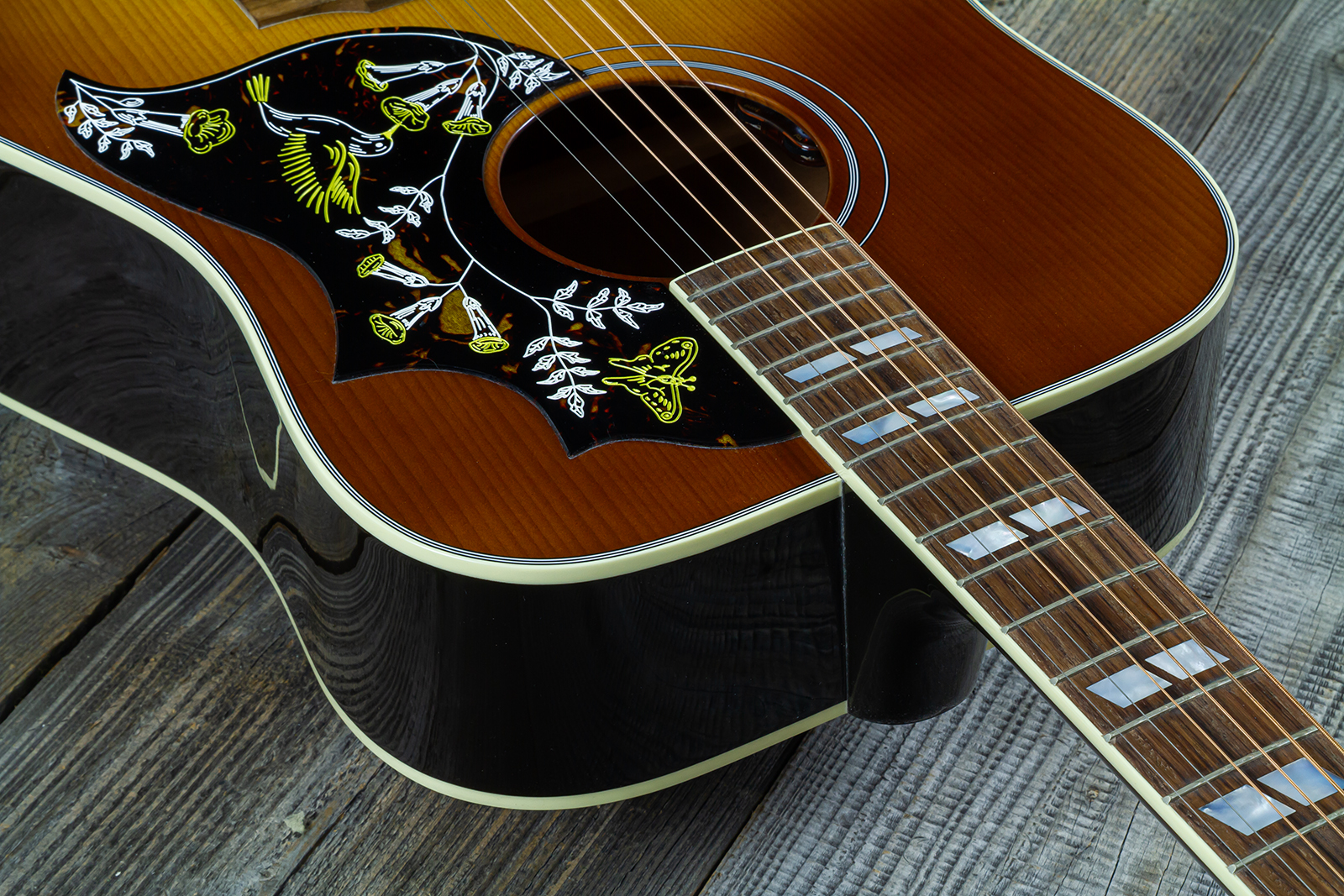 Gibson Hummingbird Standard Modern Dreadnought Epicea Acajou Rw - Honey Burst - Folk gitaar - Variation 9