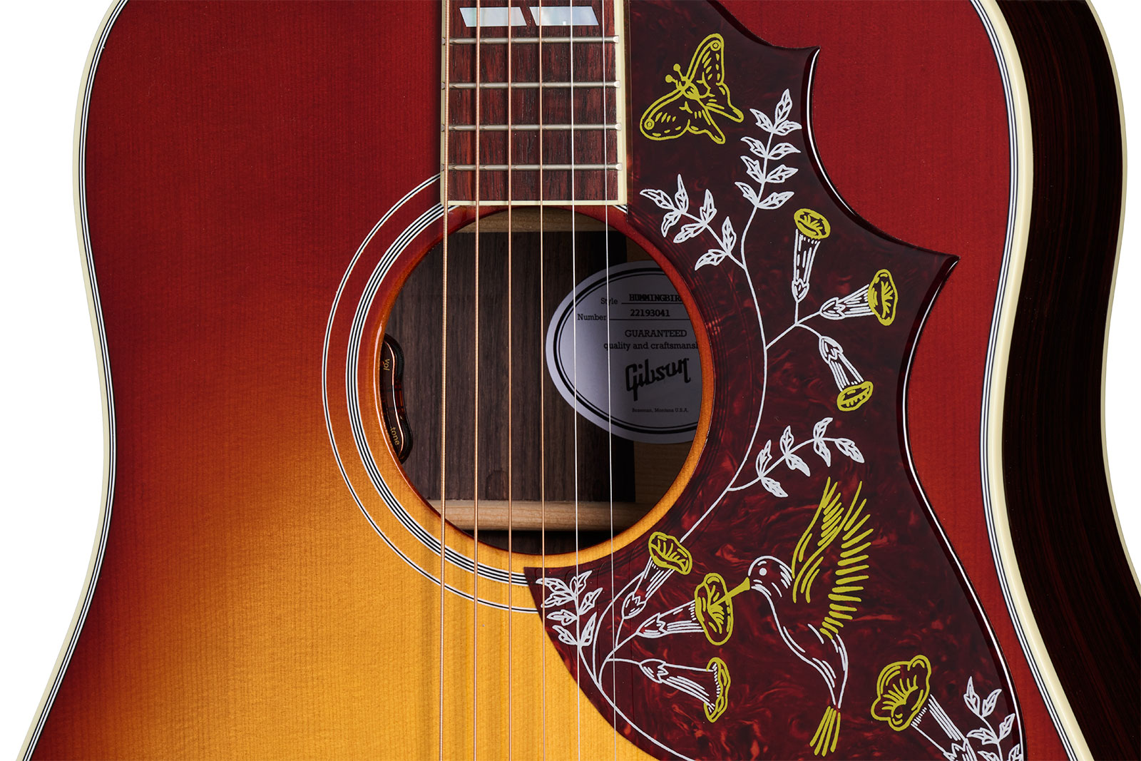 Gibson Hummingbird Standard Rosewood Dreadnought Epicea Acajou Rw - Rosewood Burst - Elektro-akoestische gitaar - Variation 3