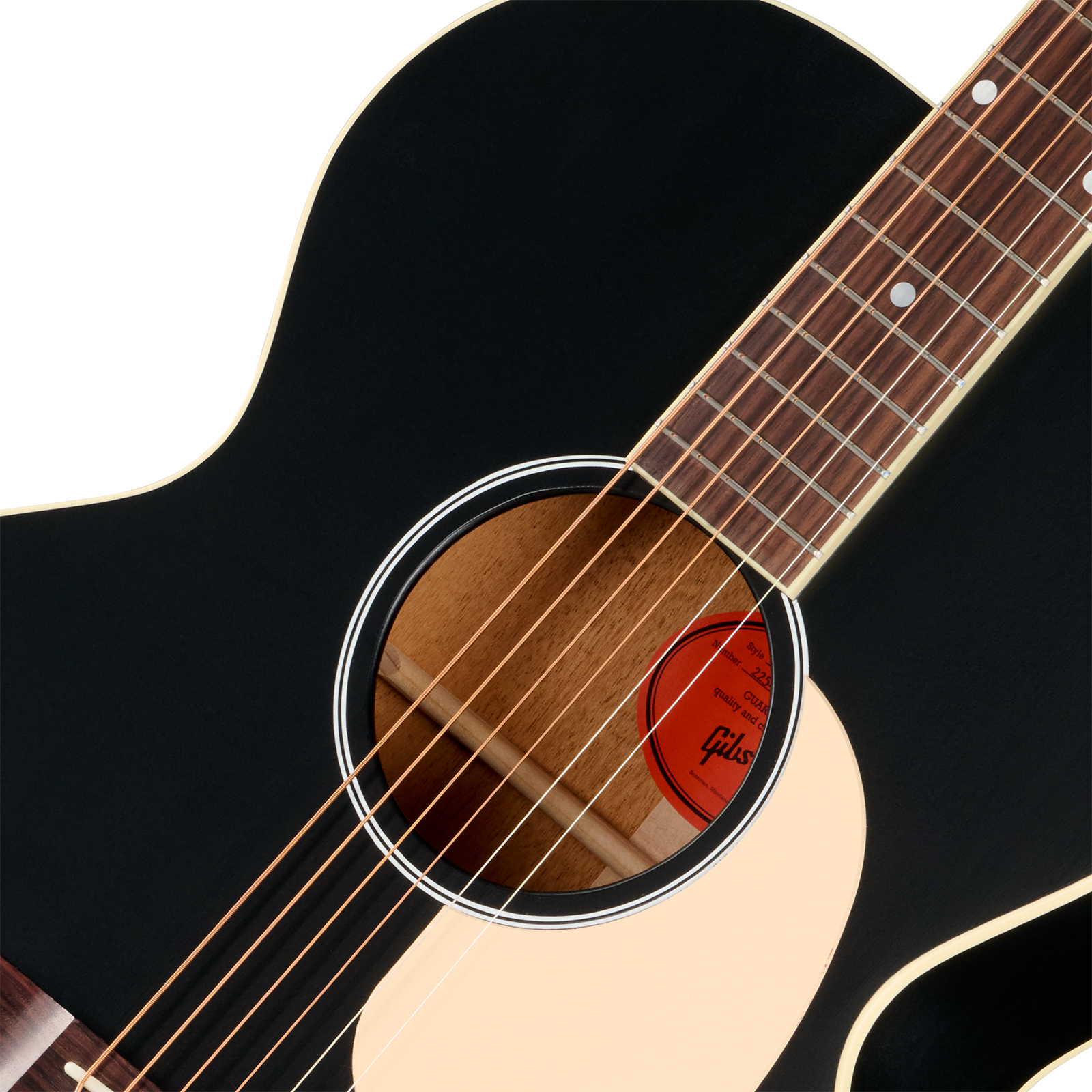 Gibson J185 Century 12-fret Lh Jumbo Shsc Gaucher Epicea Acajou Rw - Ebony Satin - Folk gitaar - Variation 3