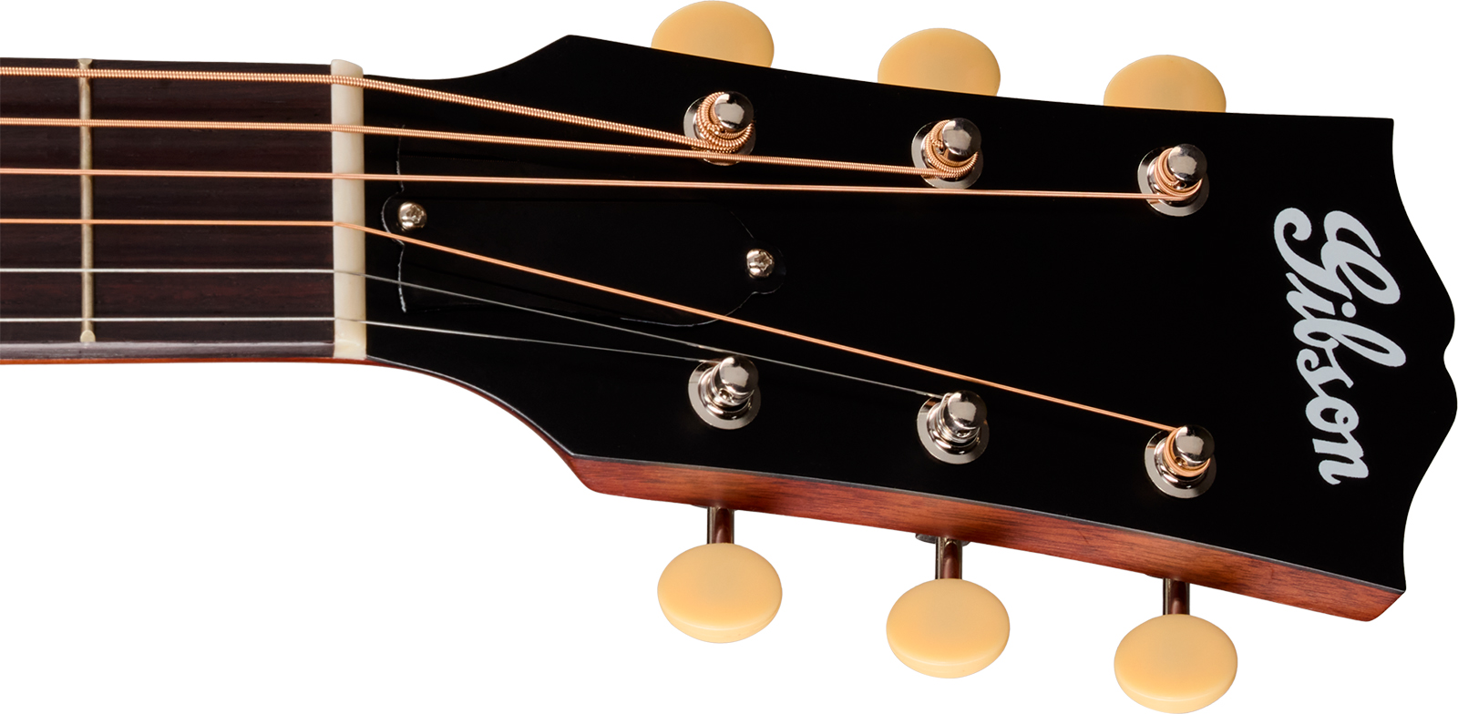 Gibson J45 Century 12-fret Lh Dreadnought Shsc Gaucher Epicea Acajou Rw - Vintage Amber Satin - Folk gitaar - Variation 4