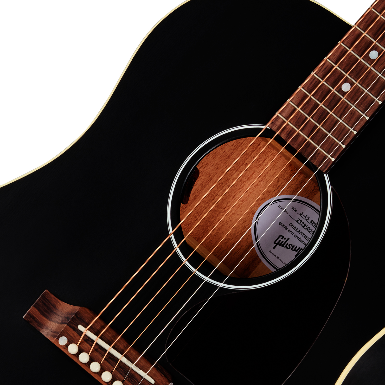 Gibson J45 Special Dreadnought Cbd Epicea Acajou Rw - Satin Ebony - Folk gitaar - Variation 2