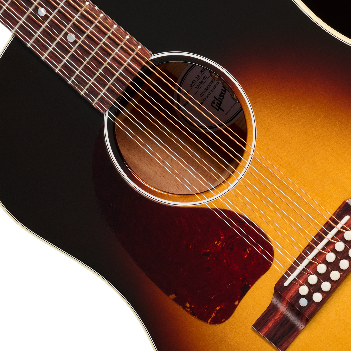 Gibson J45 Standard 12-string Lh (baggs Hifi Dna) Dreadnought 12c Gaucher Epicea Acajou Rw - Vintage Sunburst - Folk gitaar - Variation 2