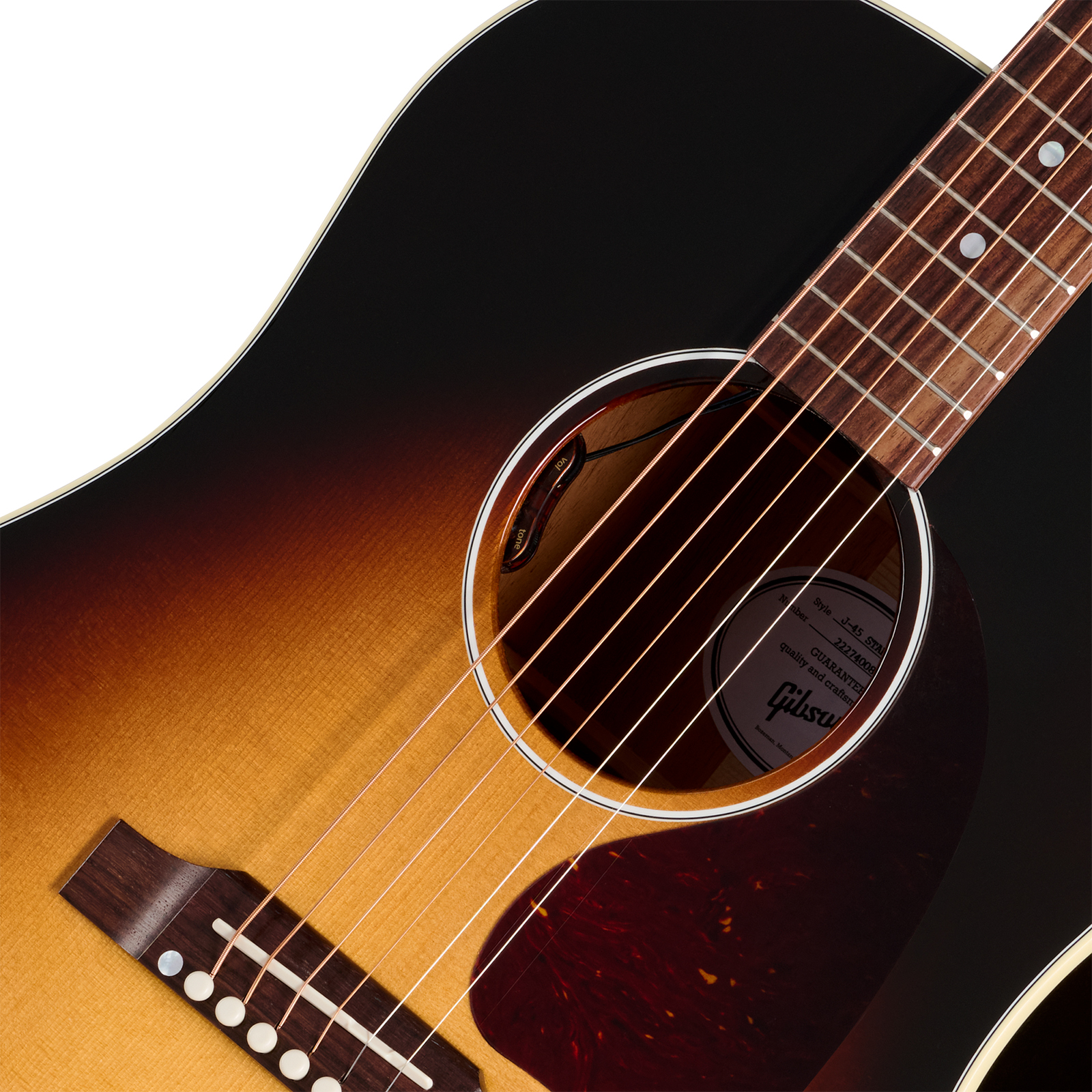 Gibson J45 Standard (baggs Hifi Dna) Dreadnought Epicea Acajou Rw - Vintage Sunburst - Folk gitaar - Variation 2
